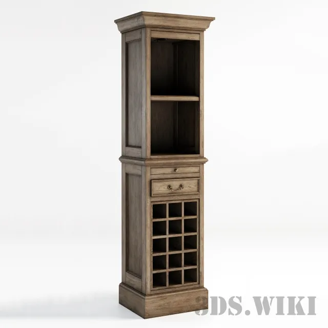 furniture - Wine display cabinet Old Wine Cabinet Gramercy home 3D Model