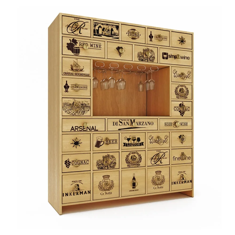 furniture - Wine locker to store wine 02 3D Model