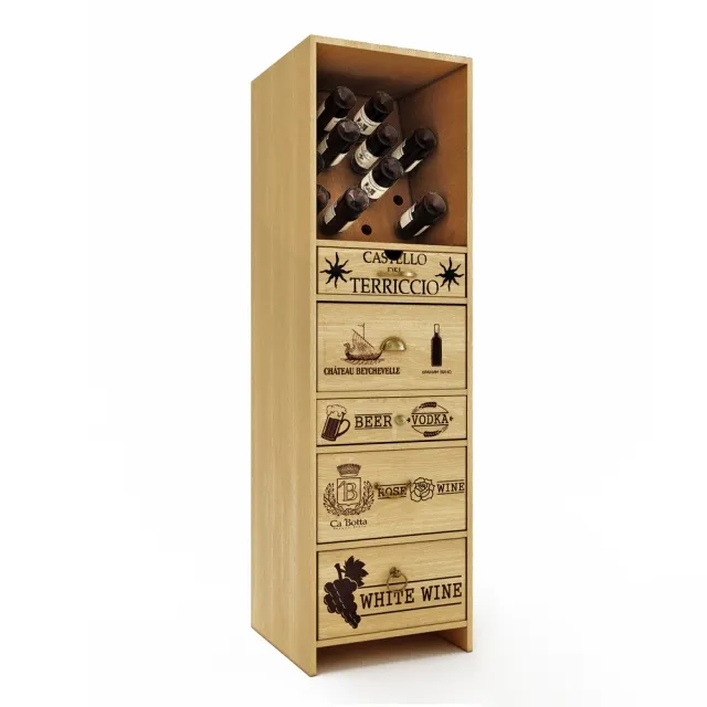 furniture - Wine locker to store wine 05 3D Model