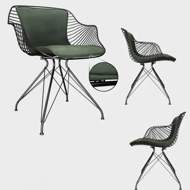 furniture - Wire dinning chair 3D Model