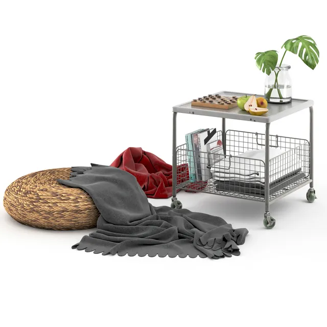 furniture - Wire shelving 3 3D Model