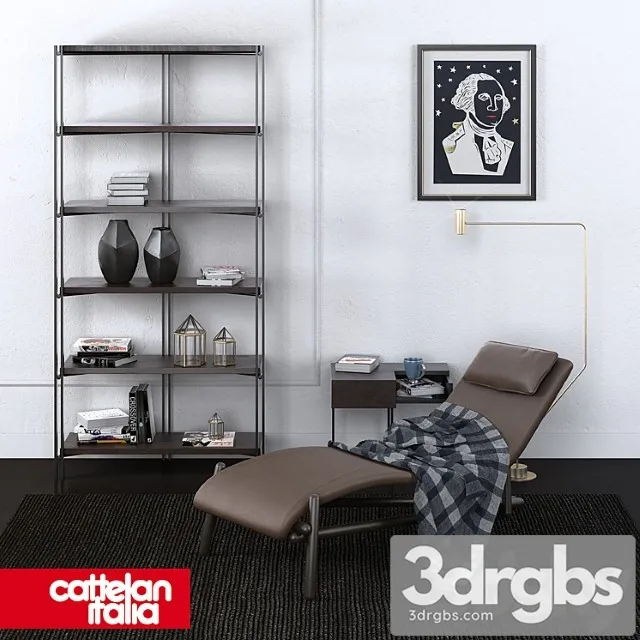 Furniture with decor - cattelan italia - donovan thor hudson dante 2 3D Model Free