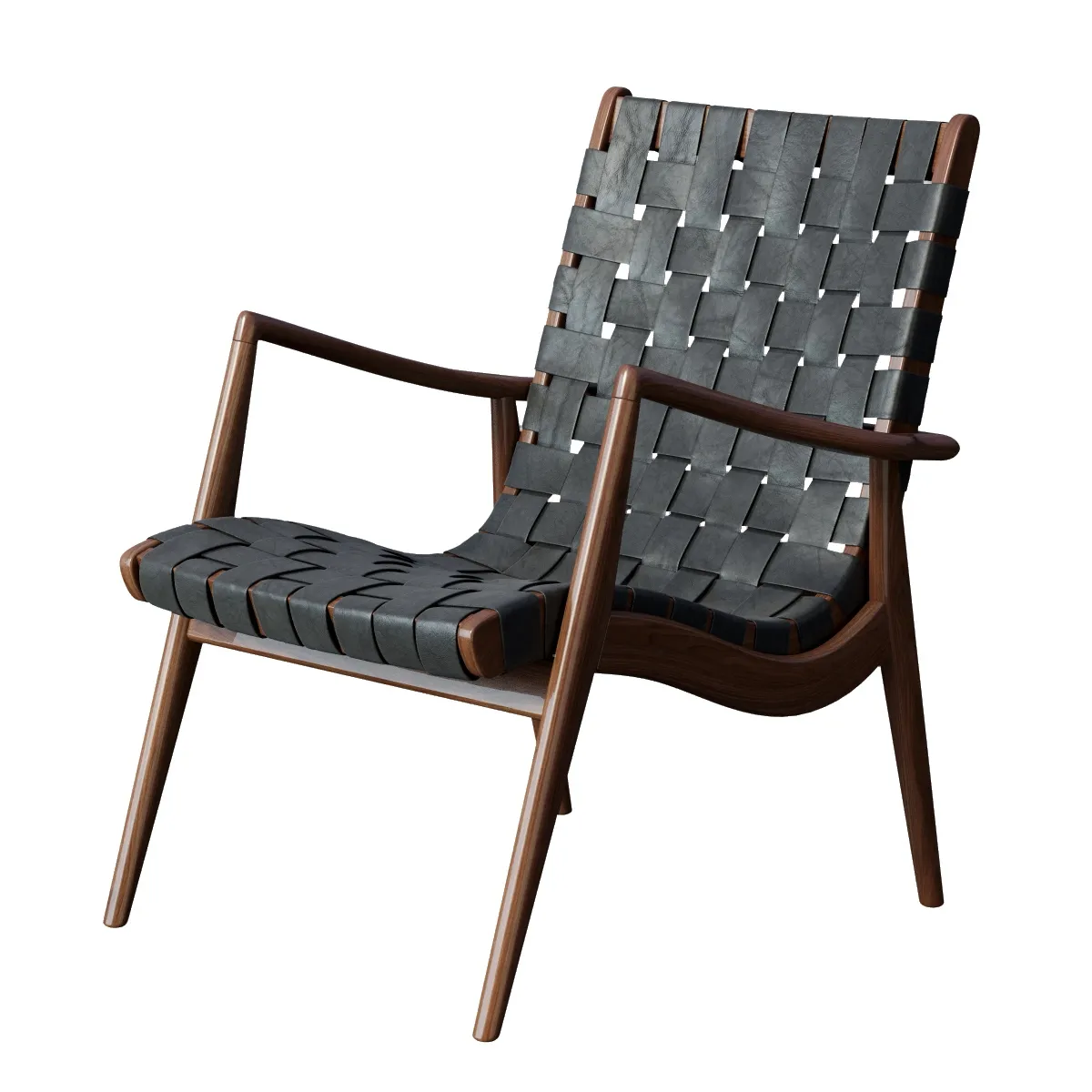 furniture - WLC 22 Woven leather armchair 3D Model