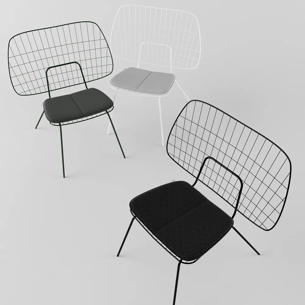 furniture - WM String Lounge chair 5 3D Model