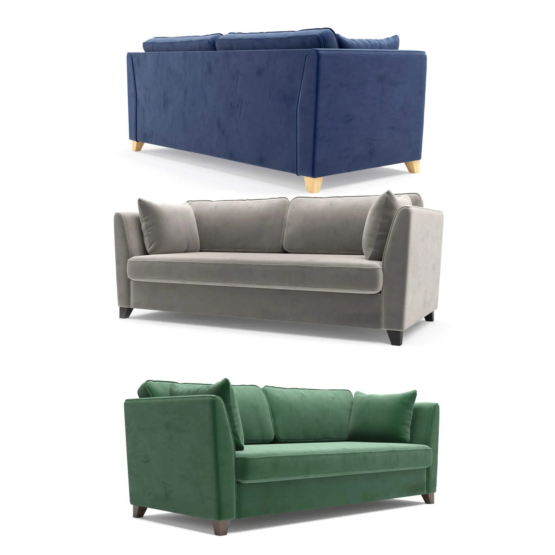 furniture - Wolsly three seat sofa 3D Model