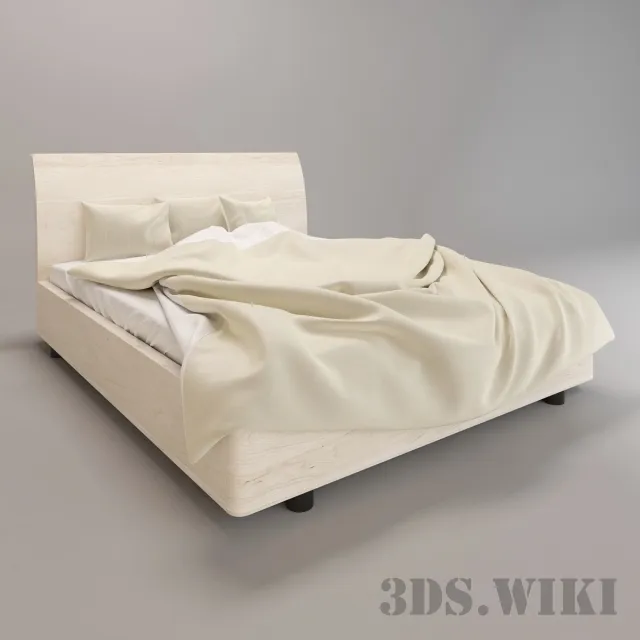 furniture - Wooden Bed Novamobili 3D Model