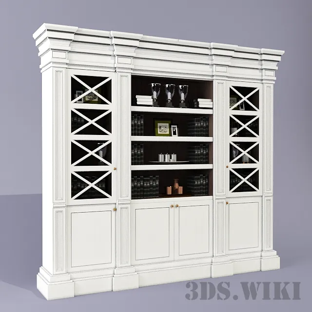 furniture - Wooden Cabinet Showcase 3D Model