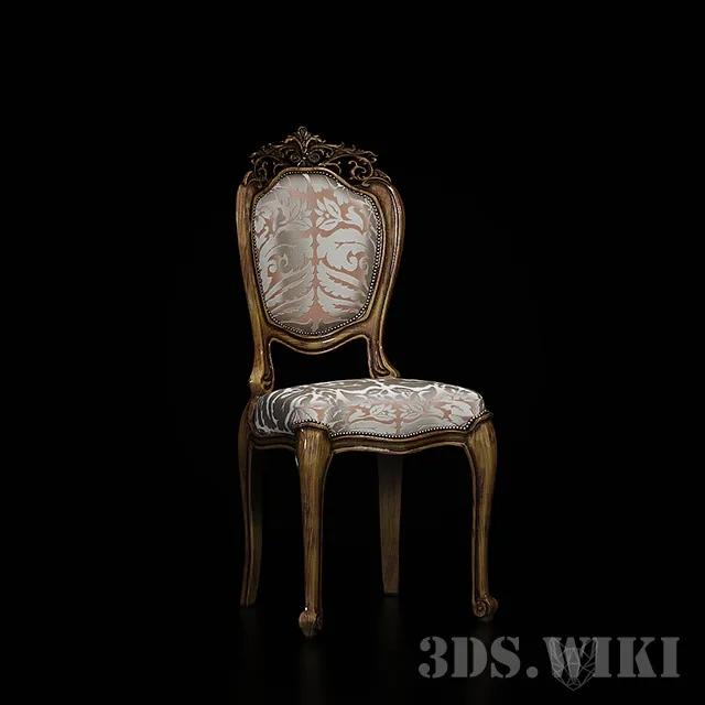 furniture - Wooden chair in classic style 3D Model