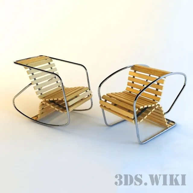furniture - Wooden chair Inverso 3D Model