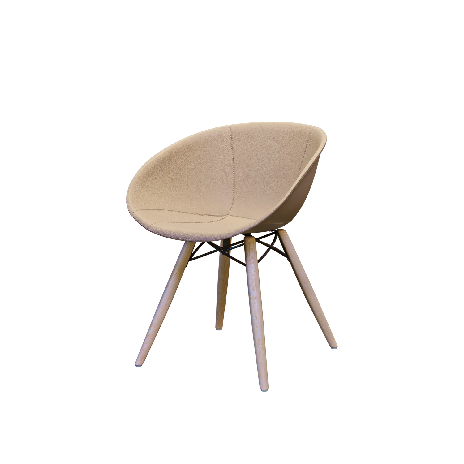 furniture - Wooden lounge chair 3D Model