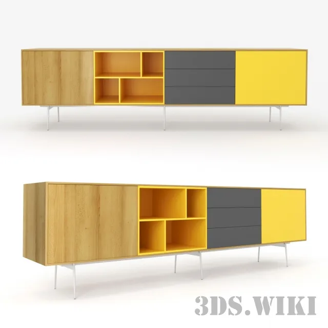 furniture - Wooden Modern by Dall'Agnese 3D Model