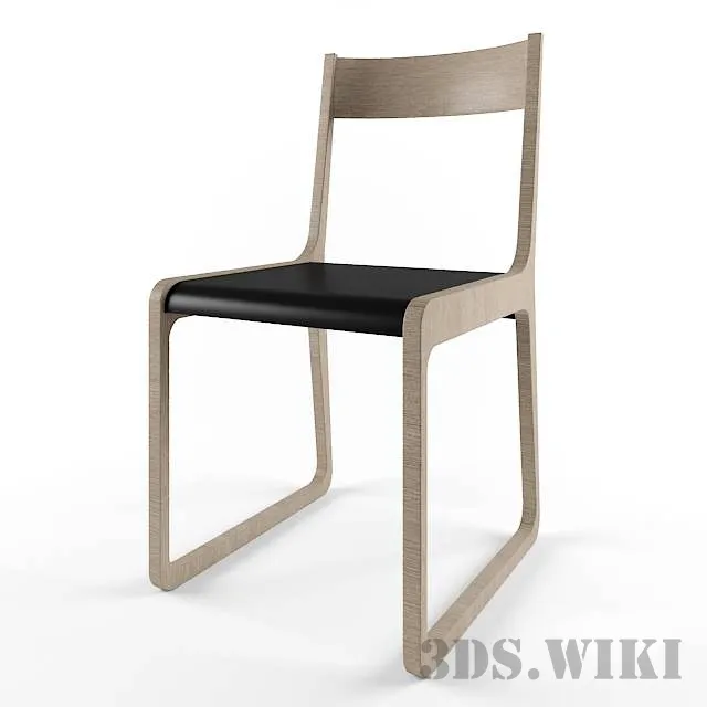 furniture - Wooden modern chair 3D Model