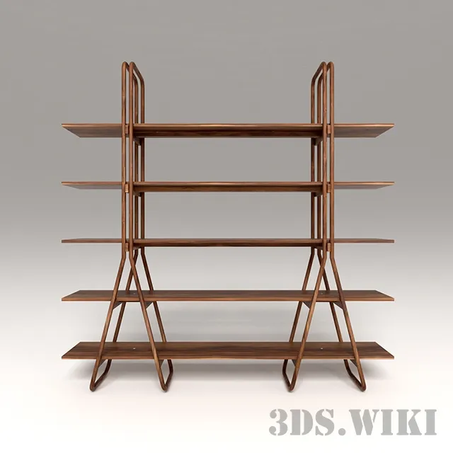 furniture - Wooden shelves 3D Model