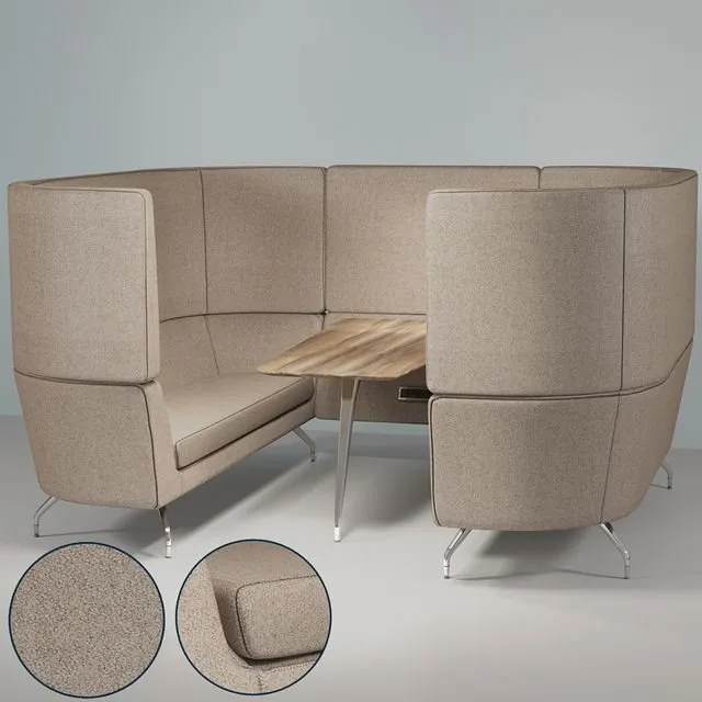 furniture - Work Sofa by Orangebox 3D Model