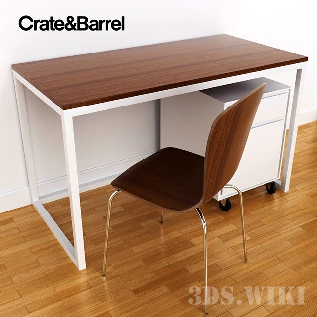 furniture - Work table and chair with case 3D Model