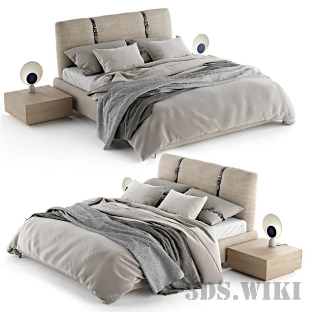 furniture - Zanotta Legami bed 3D Model