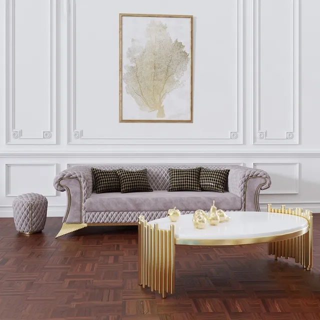 furniture - Zebrano Casa Diamon Sofa 3D Model