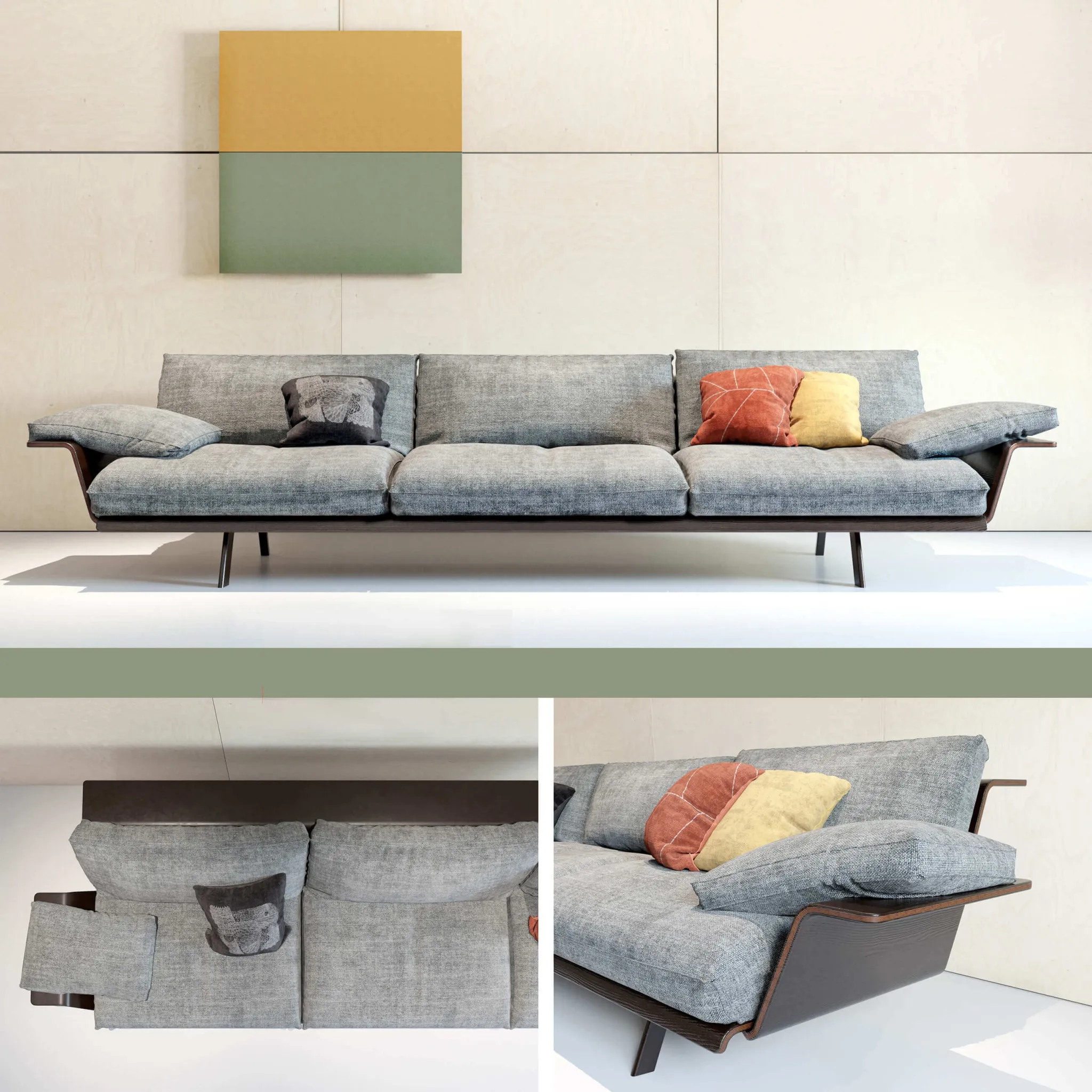 furniture - Zinta Lounge sofa 3D Model