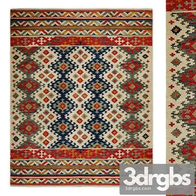 Fusion souk kelim rug by john lewis & partners 3D Model Free