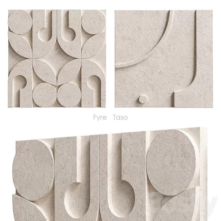 Fyre Taso Relief Crate&Barrel 3D Model Free