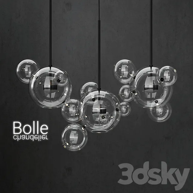 G & C Bolle 14 Bubble CLEAR _ BLACK 3D Model