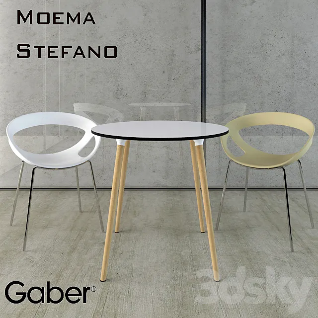 GABER Stefano + Moema chair 3D Model