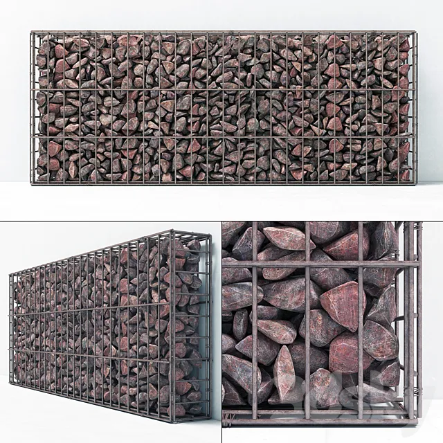 Gabion cage _ Gabion cage 3D Model