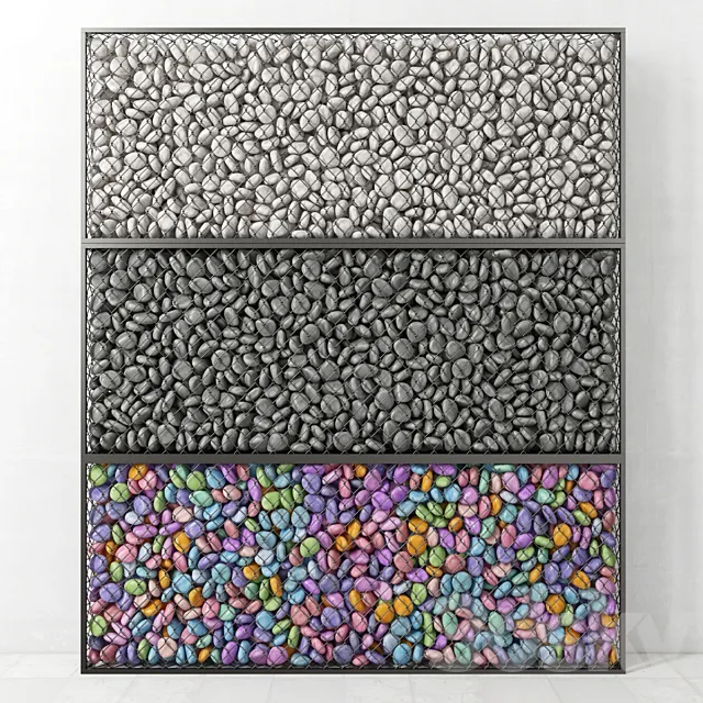 Gabion medium pebble _ Gabion medium pebble 3D Model
