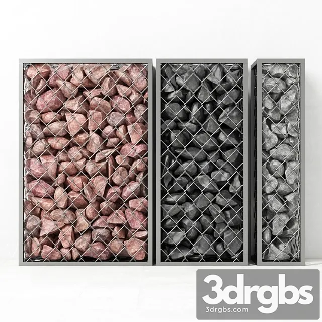 Gabion Medium Rock Stone 3D Model Free