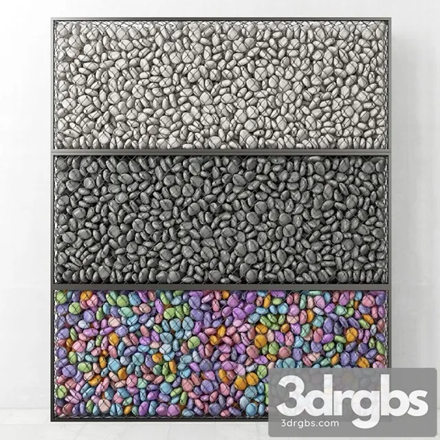 Gabion Medium With Pebbles Gabion Medium Pebble 3D Model Free