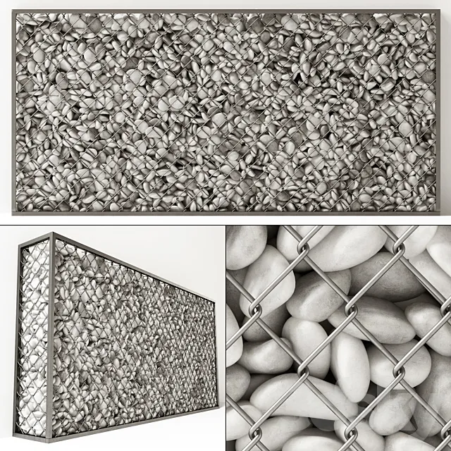 Gabion pebble low n6 Two 3DModel
