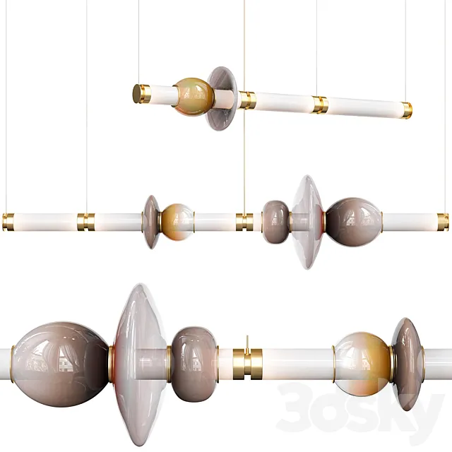 Gabriel Scott Luna Chandelier - Two Tier 3D Model