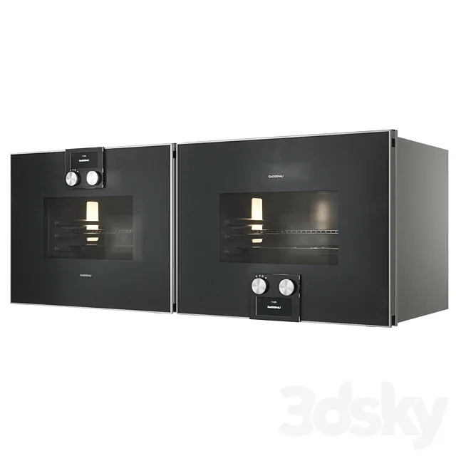 Gaggenau BM450100 and BM454100 set 3D Model
