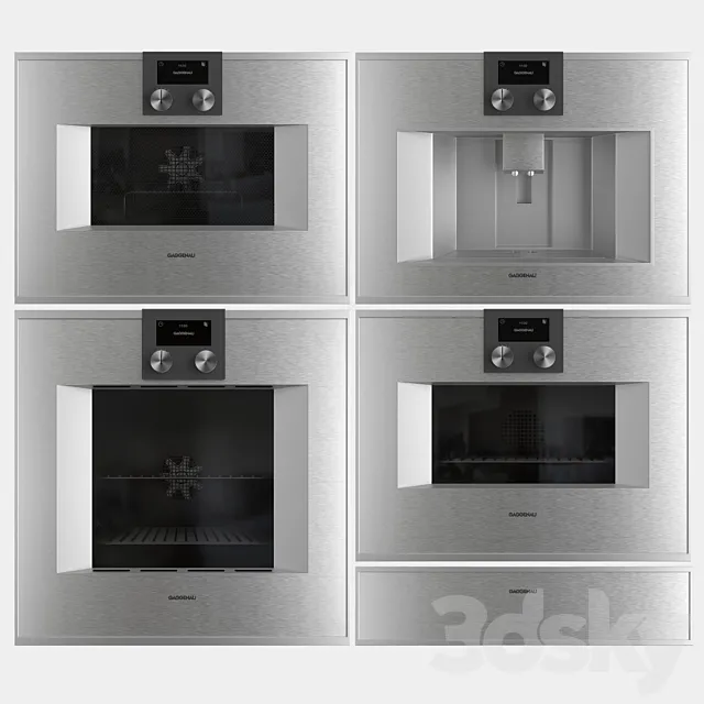 Gaggenau Kitchen Appliance set 2 3D Model