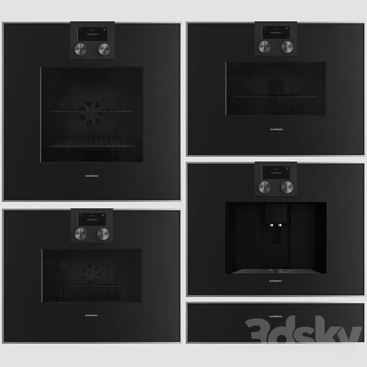 Gaggenau Kitchen Appliance set 3D Model Free