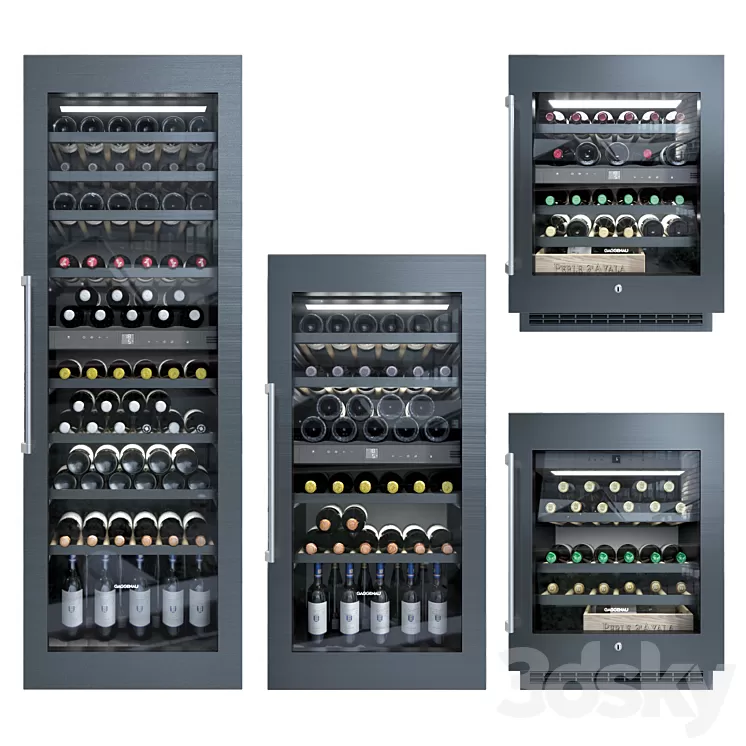 Gaggenau wine cabinets 3D Model