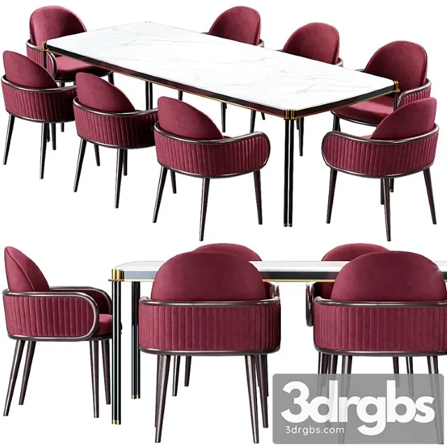 Gala Chair and Table Tudor 3D Model Free