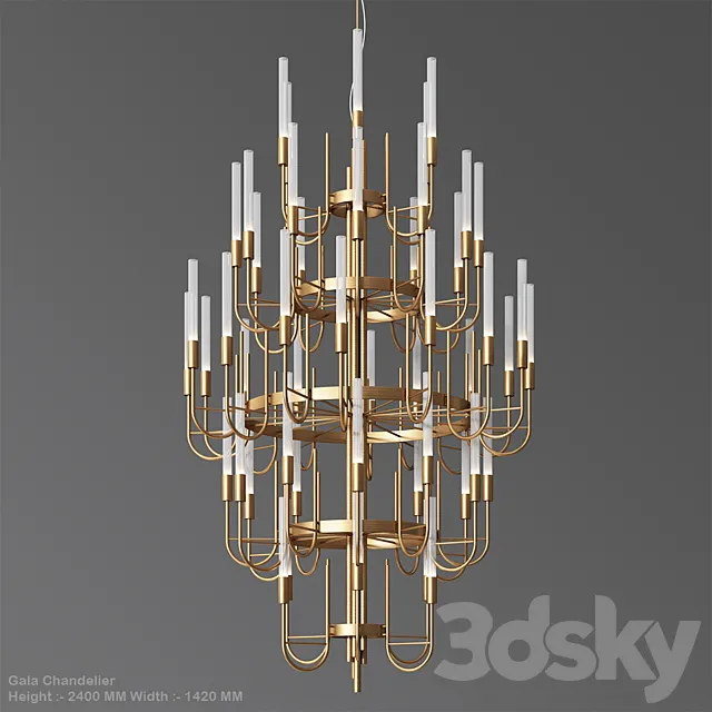 Gala Chandelier luxxu 3D Model