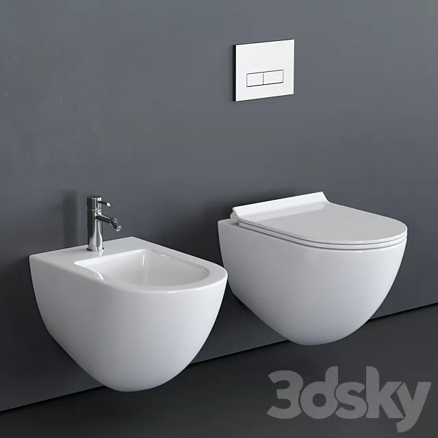 GALASSIA Dream Wall-Hung WC art. 7312 art. 7313 3DModel