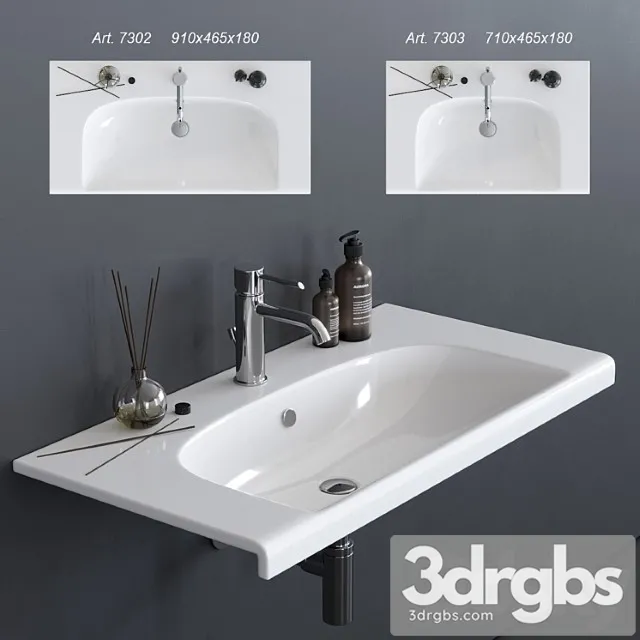 Galassia Dream Washbasin Art 7302 Art 7303 3D Model Free