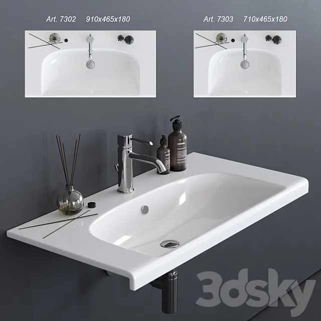 GALASSIA Dream Washbasin art. 7302 art. 7303 3DModel