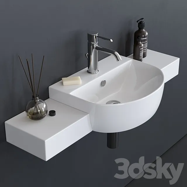 GALASSIA M2 Washbasin art. 5201 3D Model