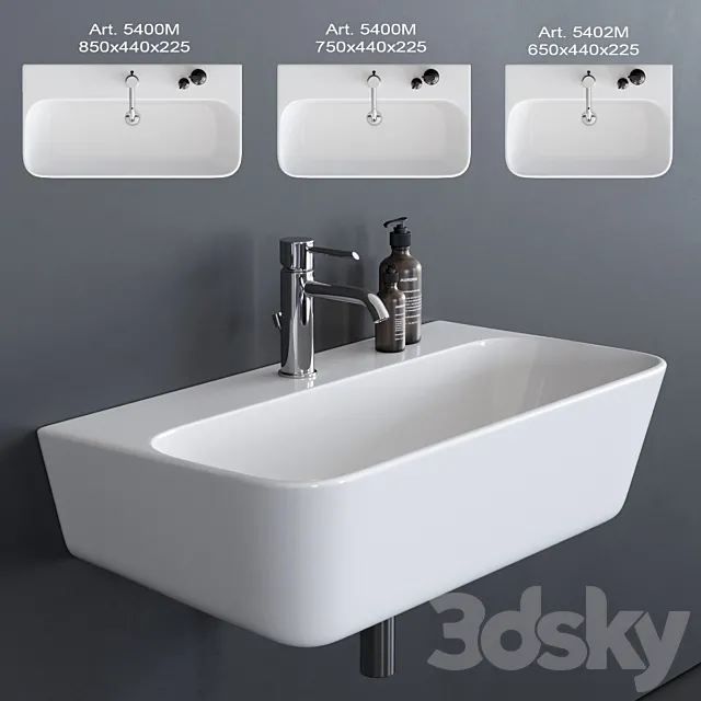 GALASSIA MEG11 Washbasin art. 5400M art. 5401M art. 5402M 3D Model