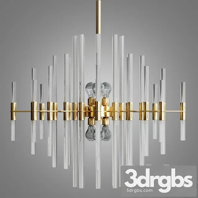 Galaxy Chandelier Aged Brass 3D Model Free