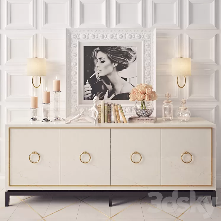 Galimberti Nino Asmara + decorative set 3D Model