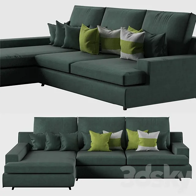Galimberti Nino corner sofa Hugo 3DModel
