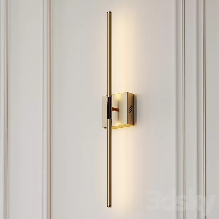 Gallatin Dimmable Gold and Silver Wall Sconce by Orren Ellis 3D Model