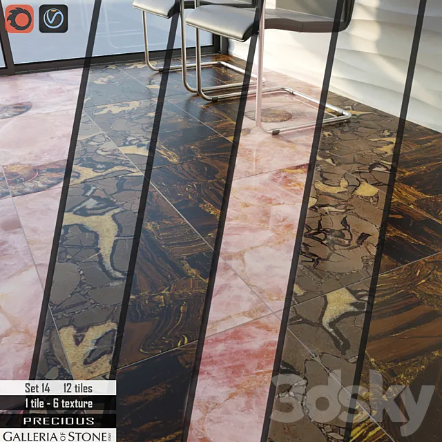 Galleria of Stone Italy Set 14 3D Model