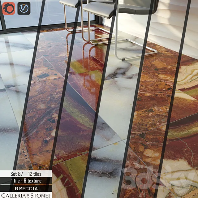 Galleria of Stone Italy Set 87 3DModel