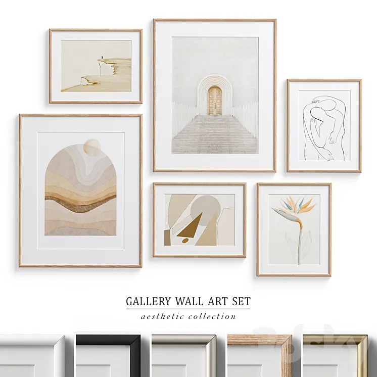 Gallery Wall Art Set-43 3D Model Free